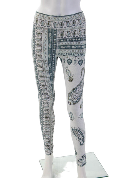 The Upside Womens Ankle Jeggings Paisley White Bohemian Size M