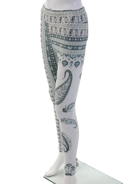 The Upside Womens Ankle Jeggings Paisley White Bohemian Size M