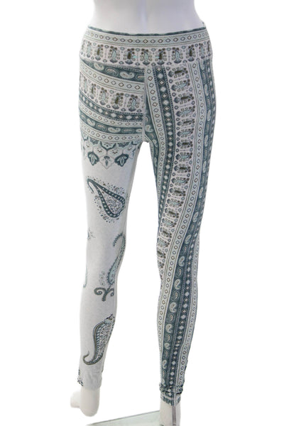 The Upside Womens Ankle Jeggings Paisley White Bohemian Size M