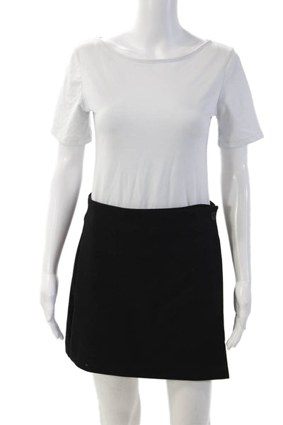 Babaton Womens Mini Wrap Skort Black Size 4