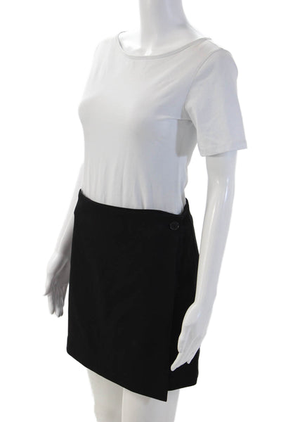 Babaton Womens Mini Wrap Skort Black Size 4