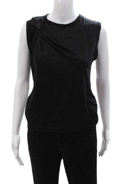 Sita Murt Womens Basic Black Tank Crew Neck Sleeveless Size S