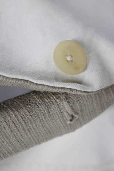Helmut Lang For Intermix Womens Beige Button Blazer Long Sleeve Size 6