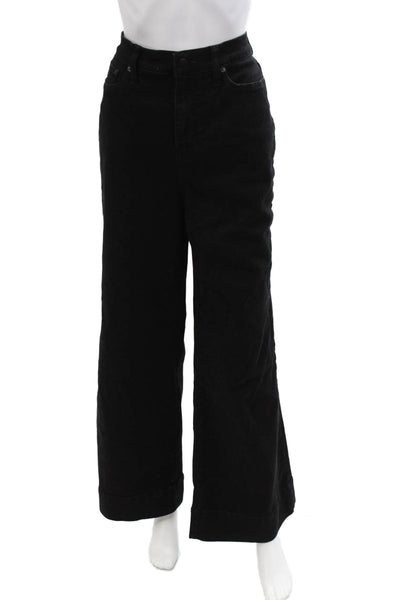 J Crew Women High Rise Black Jeans Button Fly 99% Cotton 90s Size 29