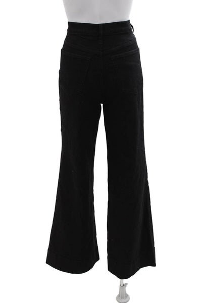 J Crew Women High Rise Black Jeans Button Fly 99% Cotton 90s Size 29
