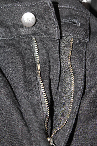 J Crew Women High Rise Black Jeans Button Fly 99% Cotton 90s Size 29
