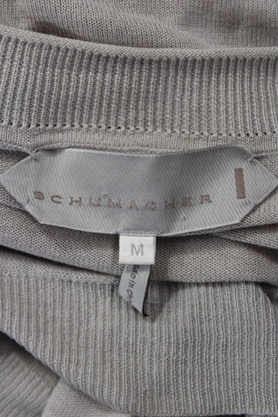 Schumacher Unisex Beige V-Neck Silk Linen Cardigan Button Long Sleeve Size M