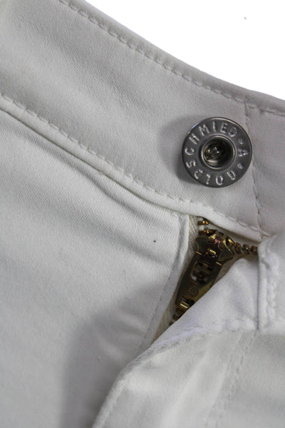 AG Adriano Goldschmied Women Ankle Skinny White Jeans Mid Rise Size 26