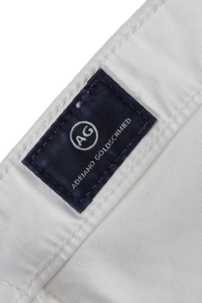 AG Adriano Goldschmied Women Ankle Skinny White Jeans Mid Rise Size 26