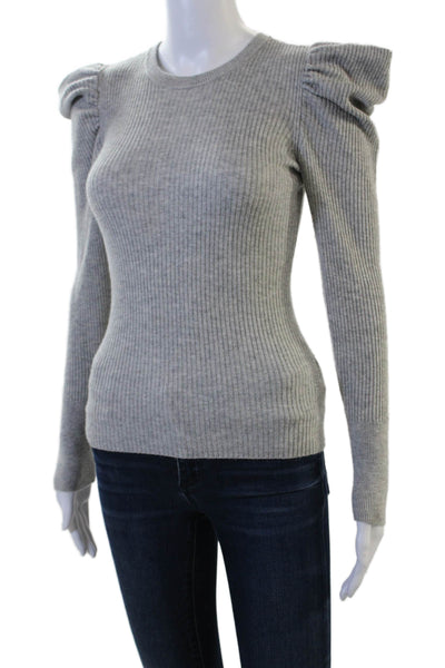 7 For All Mankind Women Pullover Sweater Gray Crew Neck Long Sleeve Size XS