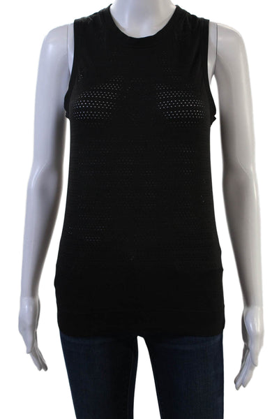 Lululemon Womens Basic Sleeveless Crew Neck Tank Black Nylon Blend Size S