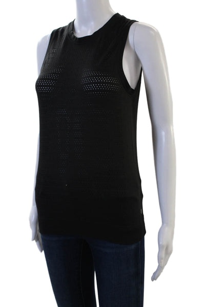 Lululemon Womens Basic Sleeveless Crew Neck Tank Black Nylon Blend Size S