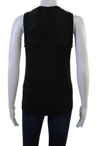 Lululemon Womens Basic Sleeveless Crew Neck Tank Black Nylon Blend Size S