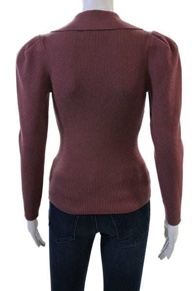 Jonathan Simkhai Unisex Brown V-Neck Pullover Sweater Long Sleeve Size XS