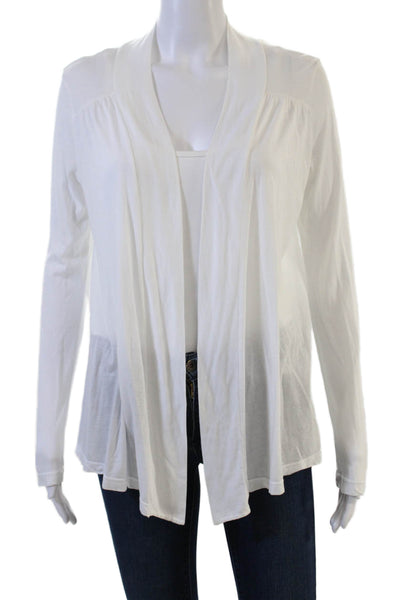Splendid Women Basic Long Sleeve White Pima Cotton Modal Top Size XS
