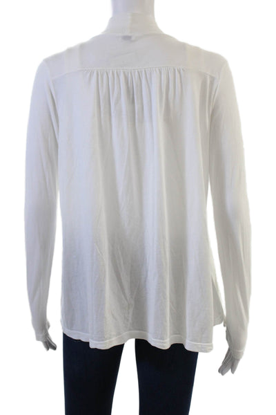 Splendid Women Basic Long Sleeve White Pima Cotton Modal Top Size XS
