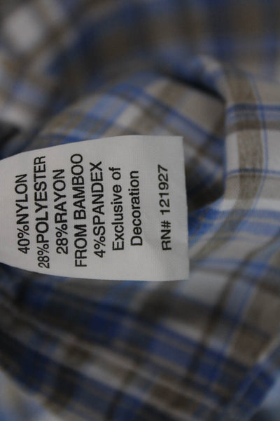 Johnnie-o Men's Long Sleeves Button Down Multicolor Plaid Shirt Size L
