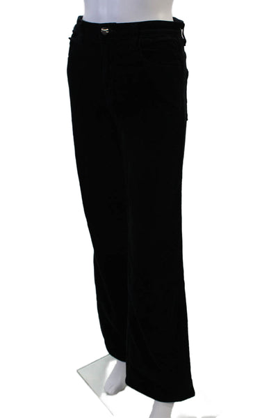 J Brand Womens 90s Black Pants Button Solid Cotton Modal Size 26