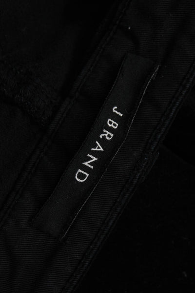 J Brand Womens 90s Black Pants Button Solid Cotton Modal Size 26