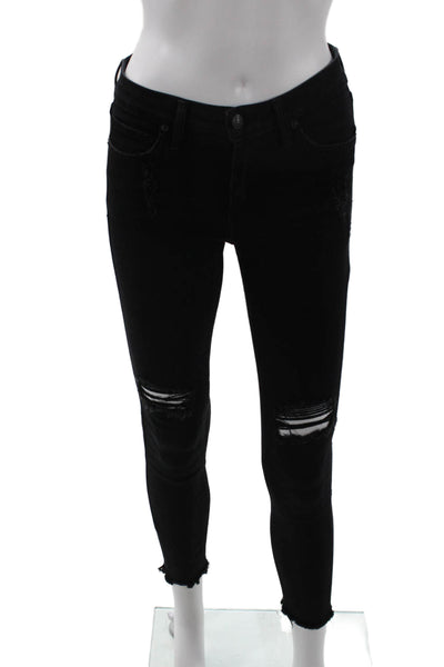 Just Black Womens Ankle Skinny Jeans Black Size 24