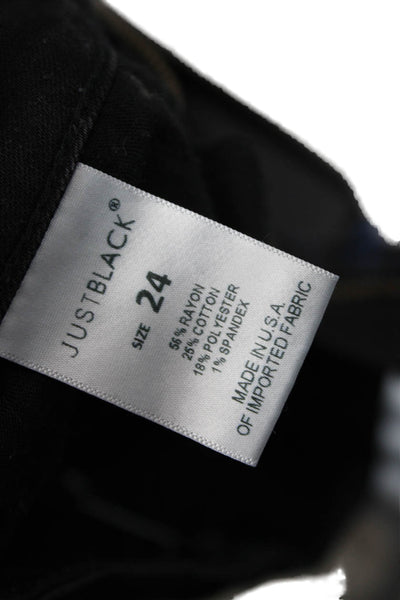 Just Black Womens Ankle Skinny Jeans Black Size 24