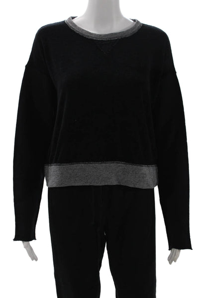 Christina Lehr Unisex Black Pullover Sweatshirt Cotton Crew Neck Size 1