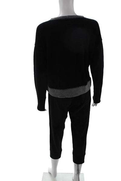 Christina Lehr Unisex Black Pullover Sweatshirt Cotton Crew Neck Size 1