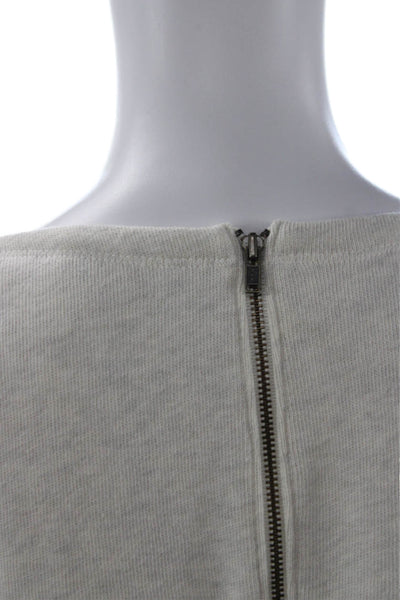 J Crew Collection Womens Basic Beige Round Neck Short Sleeve Blouse Size XS