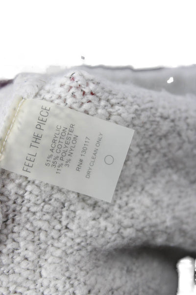 Feel The Piece Unisex Gray Pullover Sweaters Crewneck Long Sleeve Size One Size