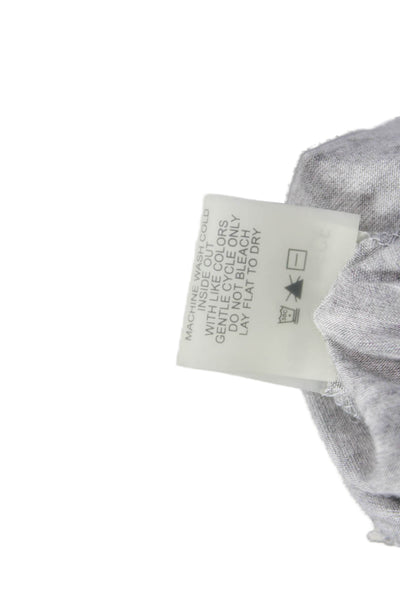 Feel The Piece Women Basic V-Neck Gray Short Sleeve T-Shirt Size XS