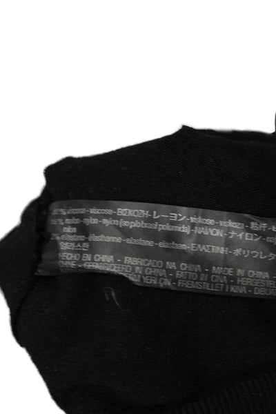 Zara Knit Unisex Pullover Sweater Black Viscose Nylon 3/4 Sleeve Size S