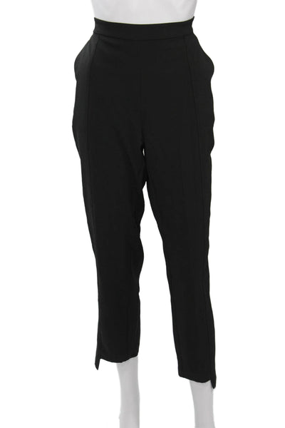 Pinko Women Ankle Dress Pants Black Hook & Eye Polyester Elastane Size 10