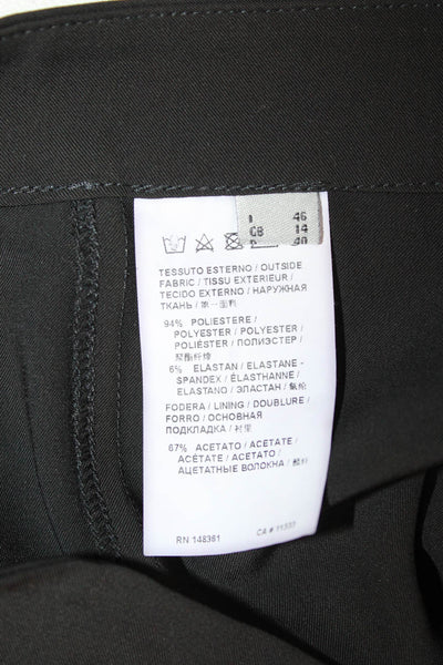 Pinko Women Ankle Dress Pants Black Hook & Eye Polyester Elastane Size 10