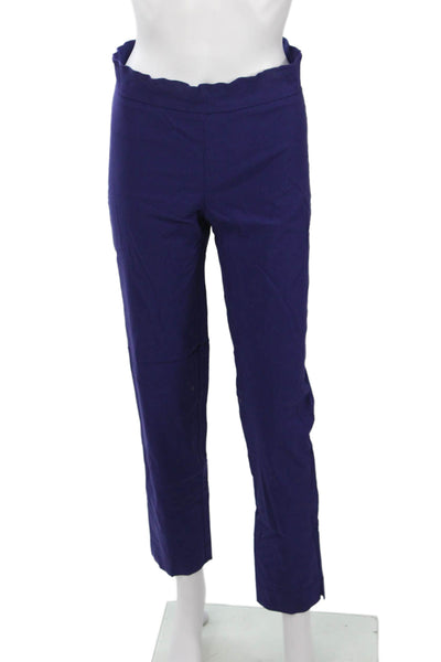 Roberta Freymann Womens Cropped Dark Blue Pants Viscose Blend Size 8