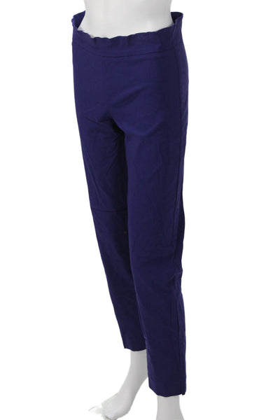 Roberta Freymann Womens Cropped Dark Blue Pants Viscose Blend Size 8