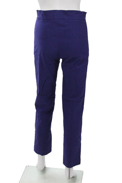 Roberta Freymann Womens Cropped Dark Blue Pants Viscose Blend Size 8