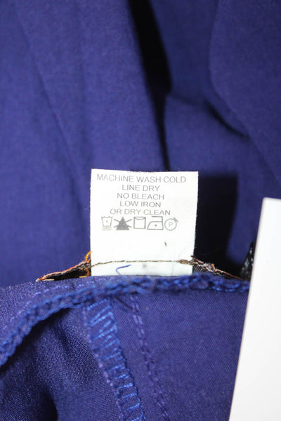 Roberta Freymann Womens Cropped Dark Blue Pants Viscose Blend Size 8