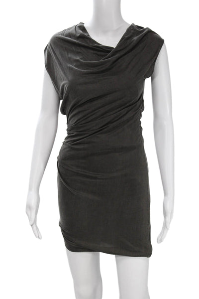 Helmut Lang Womens Bodycon Mini Dress Dark Gray Size PP