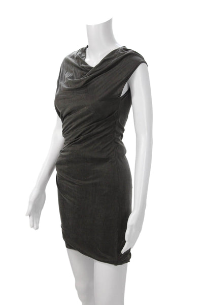 Helmut Lang Womens Bodycon Mini Dress Dark Gray Size PP