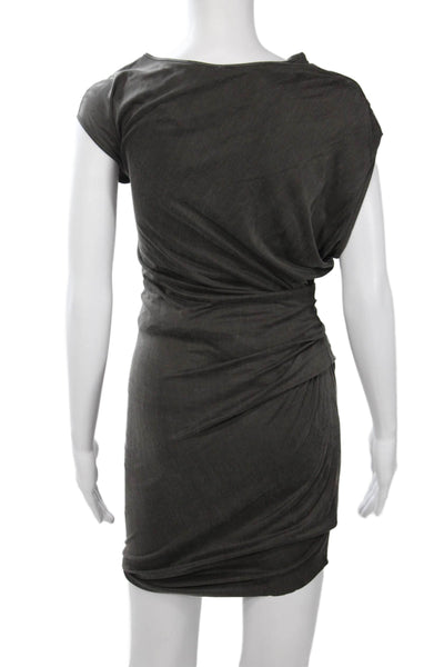 Helmut Lang Womens Bodycon Mini Dress Dark Gray Size PP