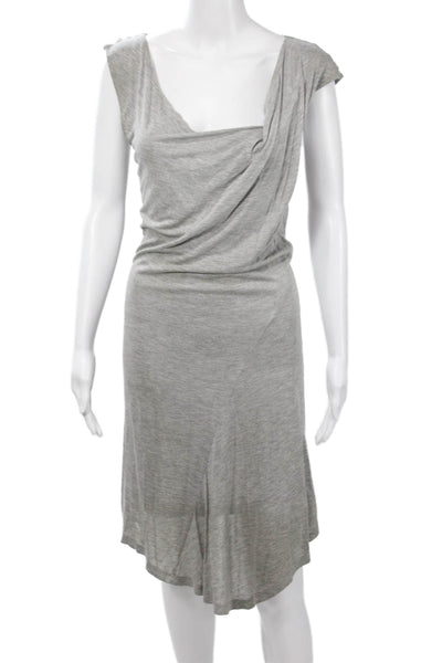 Velvet Womens Gray Tank Dress Rayon Blend Mid Calf Petite Size S