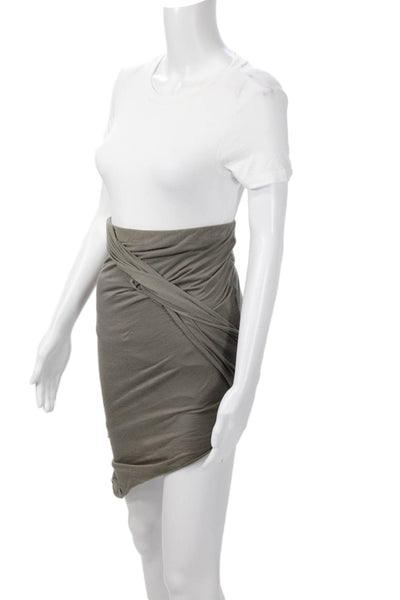 Helmut Lang Womens Gray Wrap Skirt Midi 100% Micro Modal Size PP