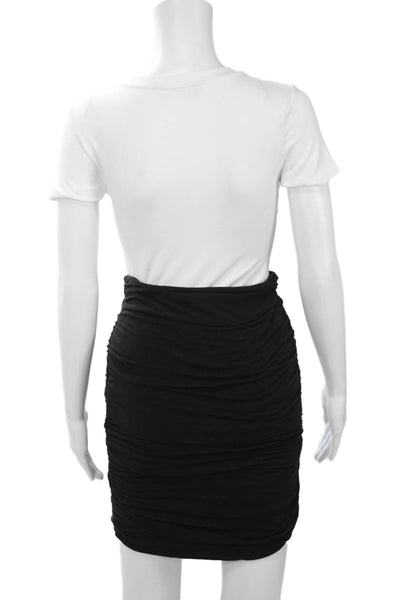 Leifsdottir Womens Bandage Mini Skirt Black Short Size 2