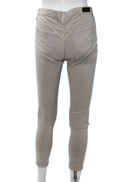 AG Women Ankle Skinny Jeans Gray Button Fly Size 25