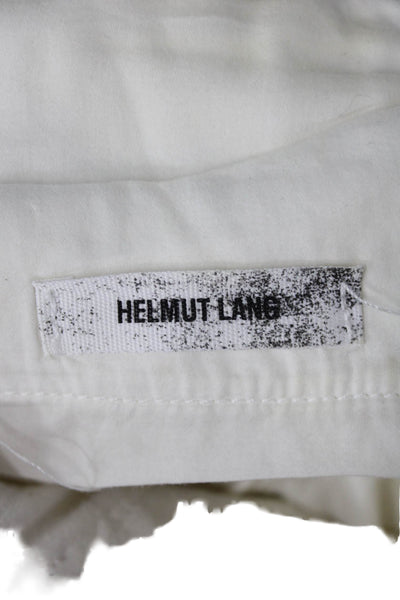 Helmut Lang Women Ankle Cropped White Pants Size 25