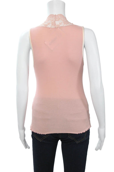 Catherine Malandrino Women V-Neck Sleeveless Camisole Pink Poly Blend Size S
