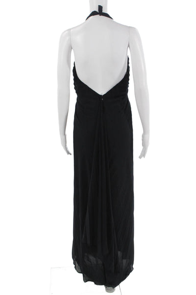 Chetta B Women Maxi Dress Sleeveless Black Polyester Size 6