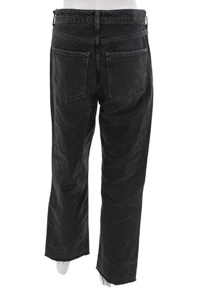 Zara Womens Cropped Straight Black Jeans Size 4