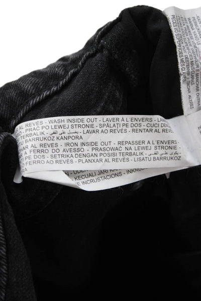 Zara Womens Cropped Straight Black Jeans Size 4