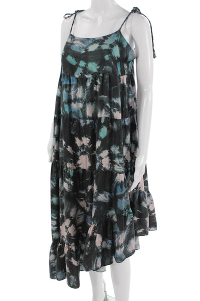 Unsubscribed Women Maxi Sundress Sleeveless Bohemian Black Size 2